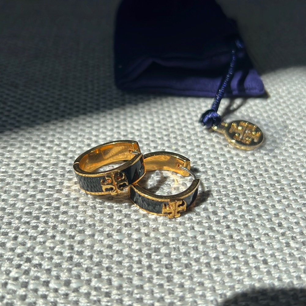 TORY BURCH earrings 18k gold-plated brass